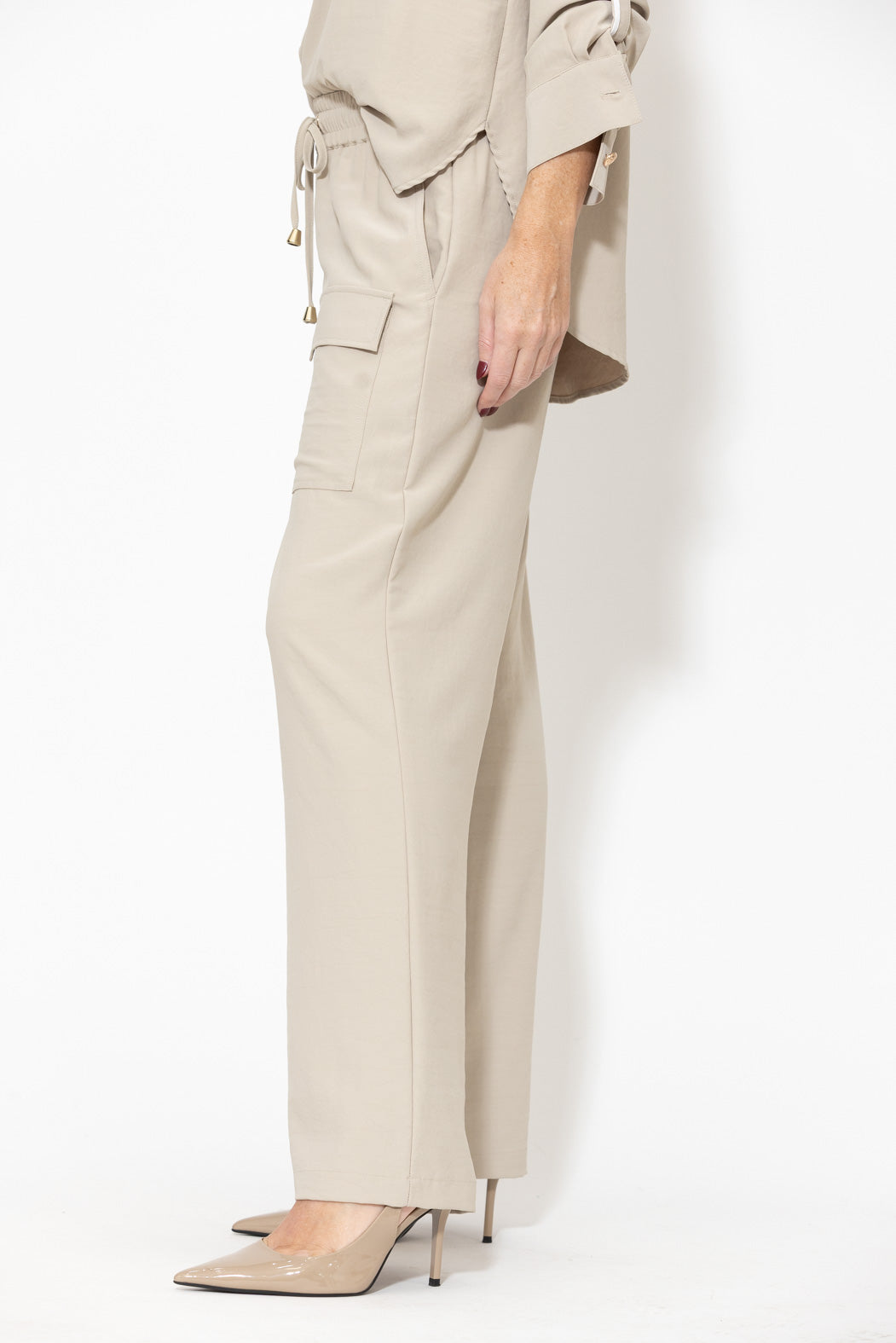 Beige Luxury Cargo Pant