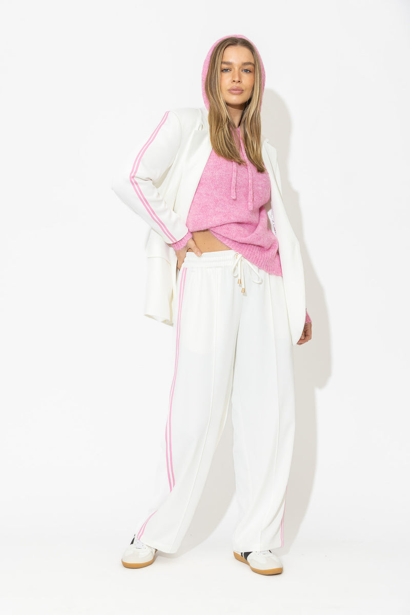 Pink Fluffy Hooded Jumper