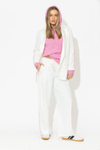 Pink Fluffy Hooded Jumper
