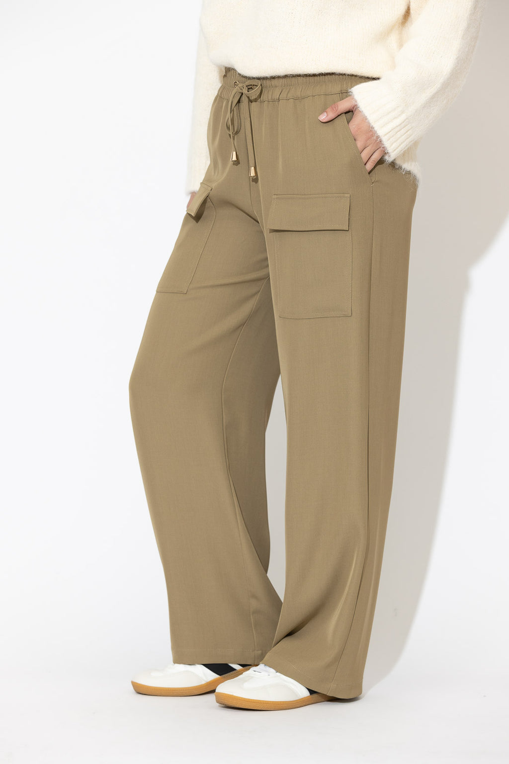 Taupe Lustra Cargo Pant