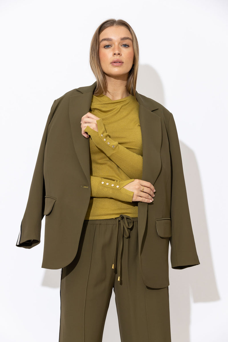 Chartreuse Fine Knit Drape Top