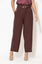 Burgundy Lustra Cleo Pant