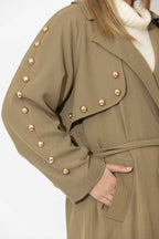 Taupe Lustra Dome Trench