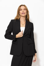 Black Euro Mia Fringe Blazer
