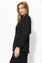 Black Euro Mia Fringe Blazer