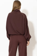 Burgundy Lustra Athleisure Jacket