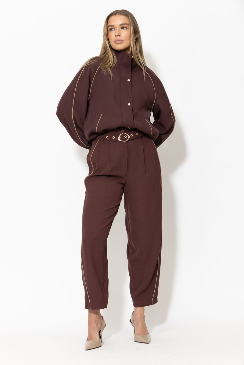 Burgundy Lustra Athleisure Jacket