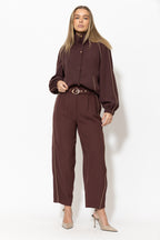 Burgundy Lustra Cleo Pant