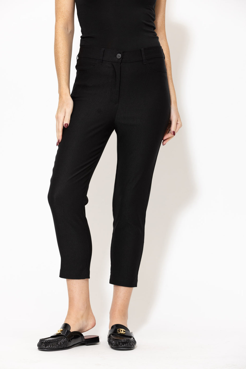 Black Stretch Capri Pant