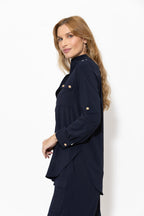 Navy Luxury Cargo Blogger Shirt