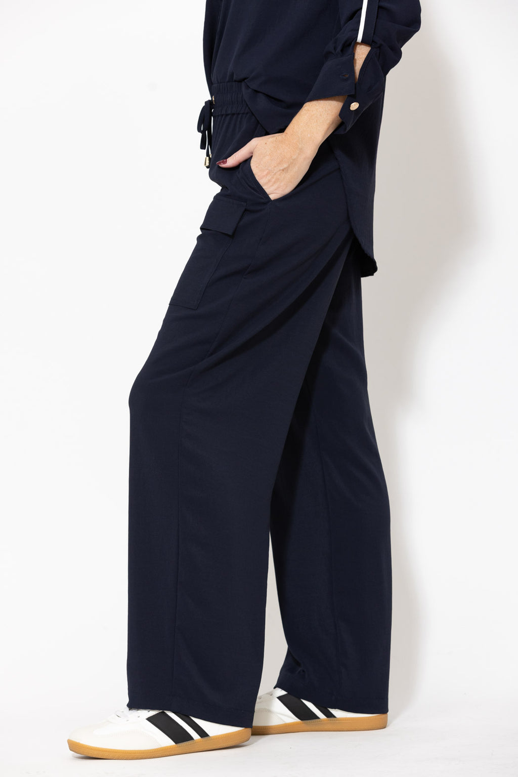 Navy Luxury Cargo Pant