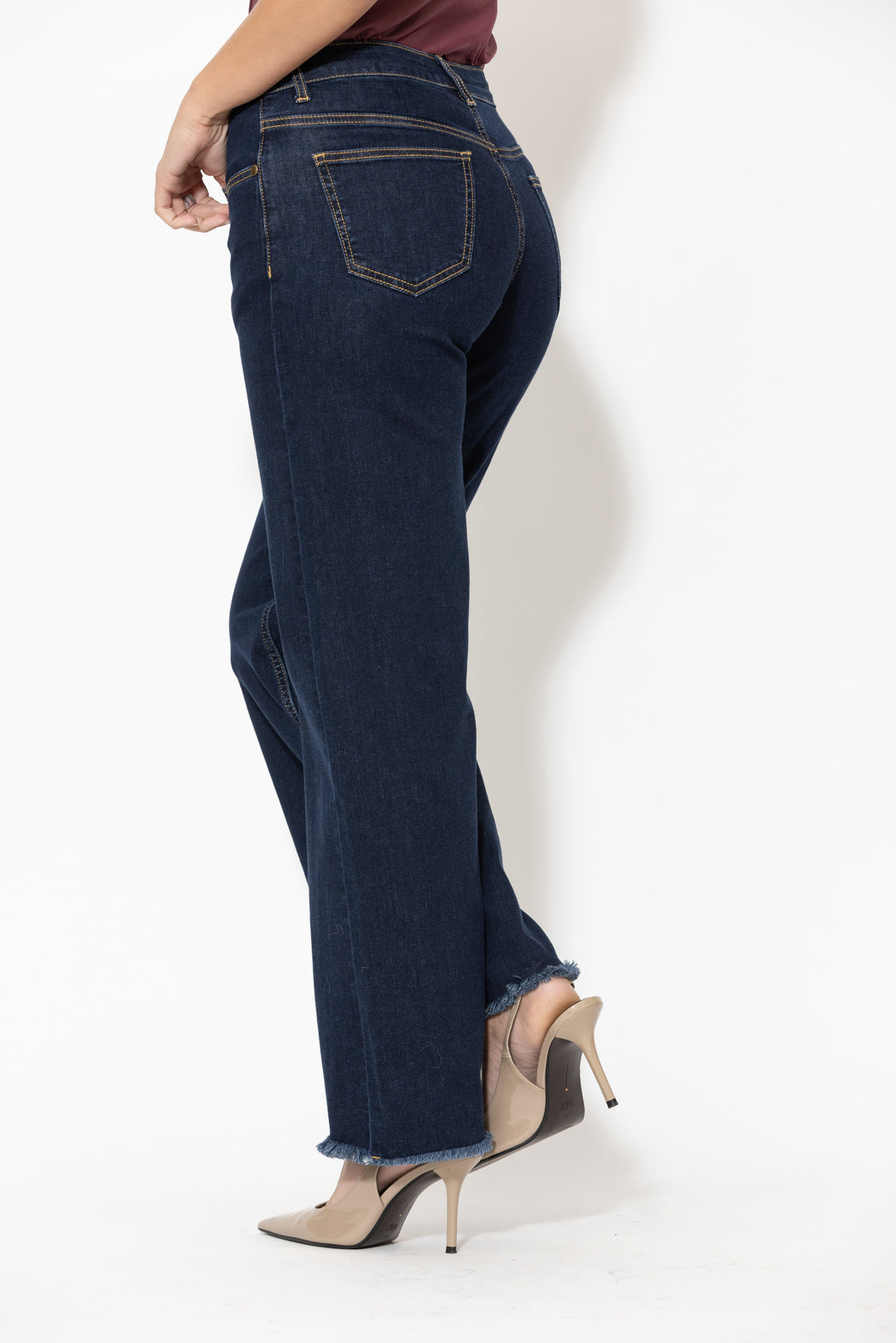 Dark Denim Mid Rise Jean