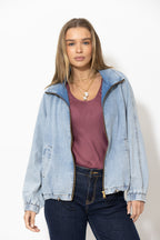 Light Denim Athleisure Jacket