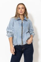 Light Denim Athleisure Jacket