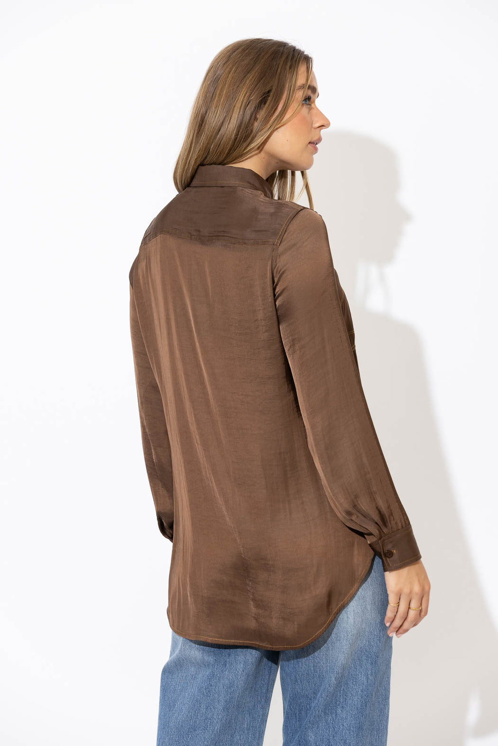 Mocha Glow Bustier Shirt