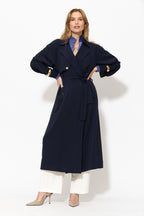 Navy Luxury Trench Coat