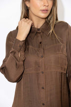 Mocha Glow Bustier Shirt