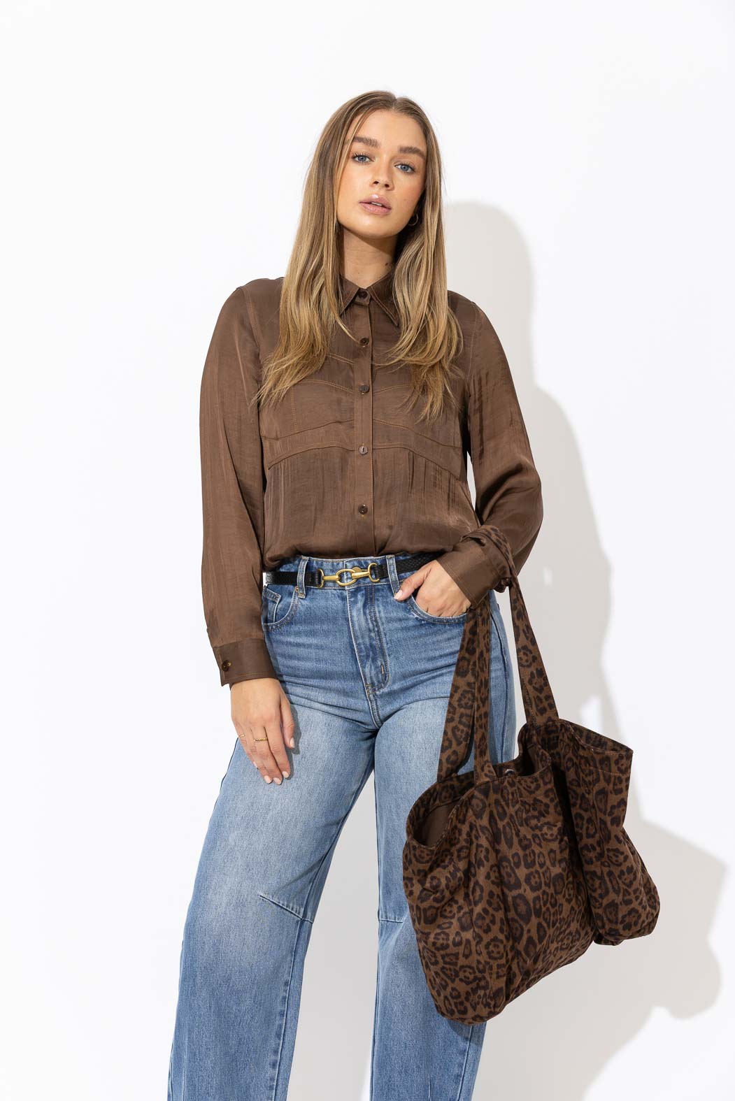 Mocha Glow Bustier Shirt