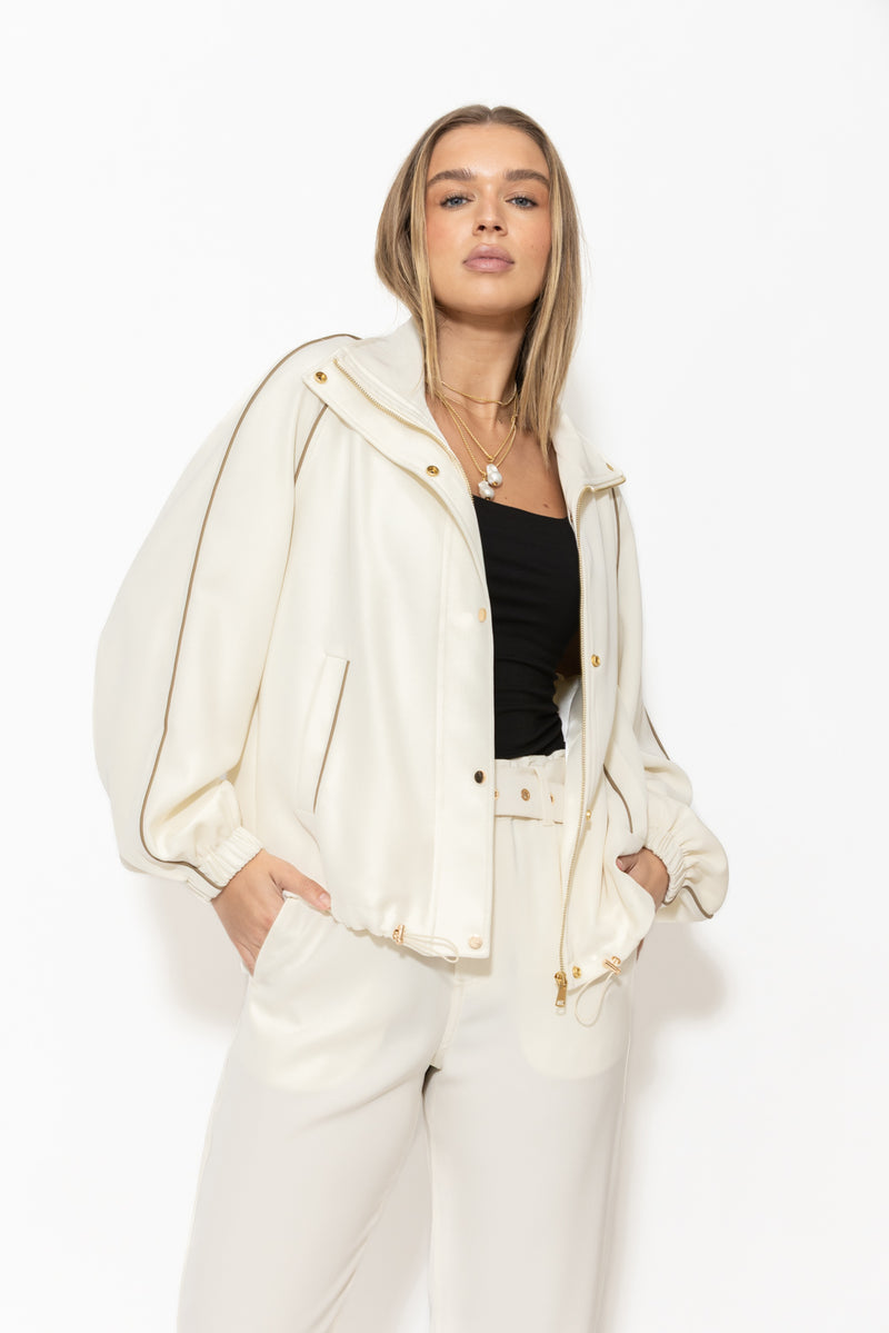Ivory Lustra Athleisure Jacket