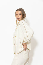 Ivory Lustra Athleisure Jacket