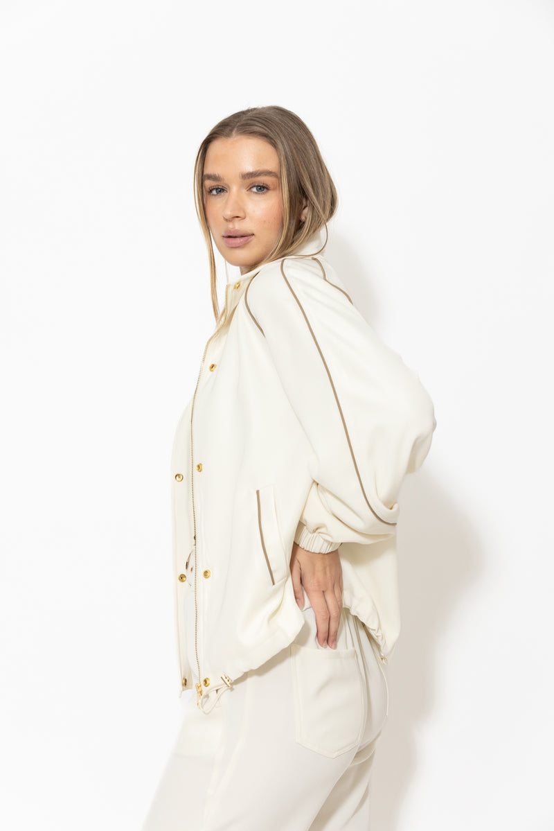 Ivory Lustra Athleisure Jacket