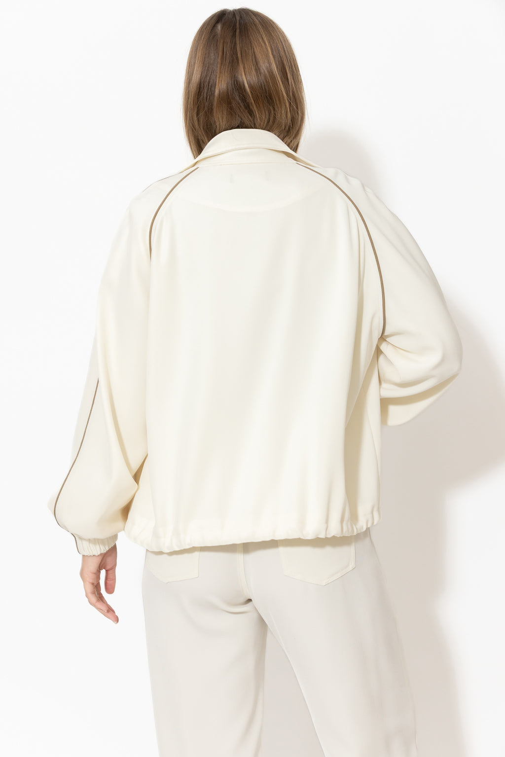 Ivory Lustra Athleisure Jacket