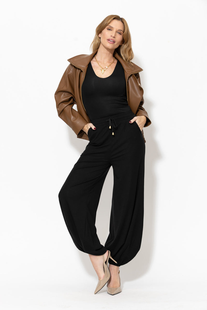 Black Tencel Balloon Pant