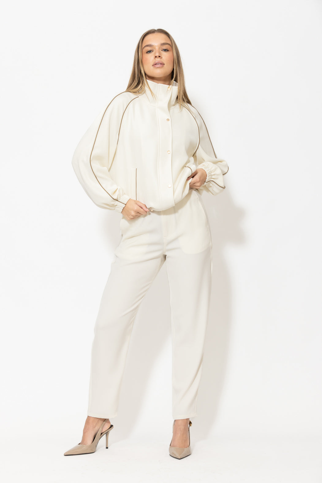 Ivory Lustra Athleisure Jacket
