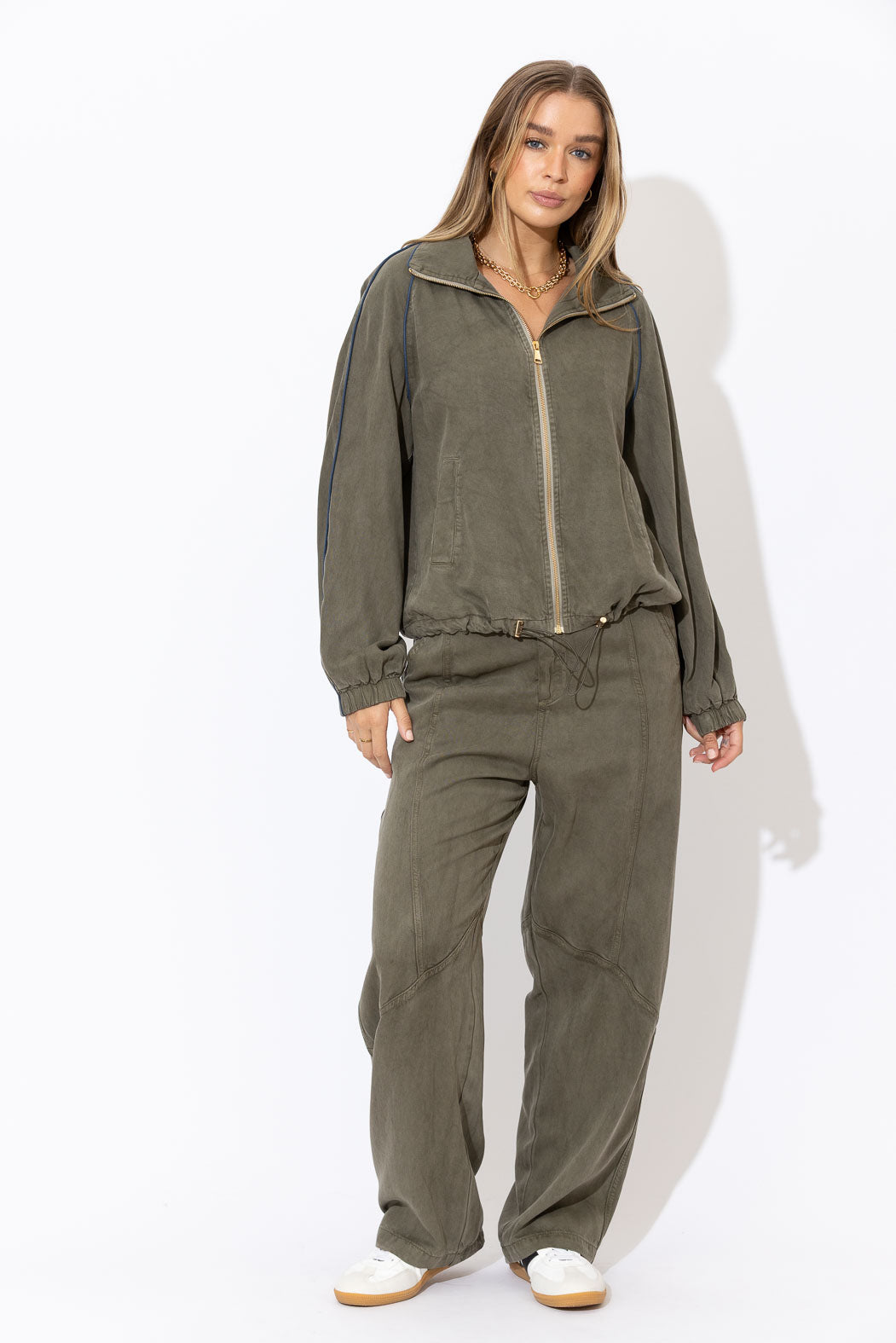Khaki Denim Baggy Street Jean