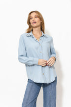 Washed Denim Cowboy Stud Shirt