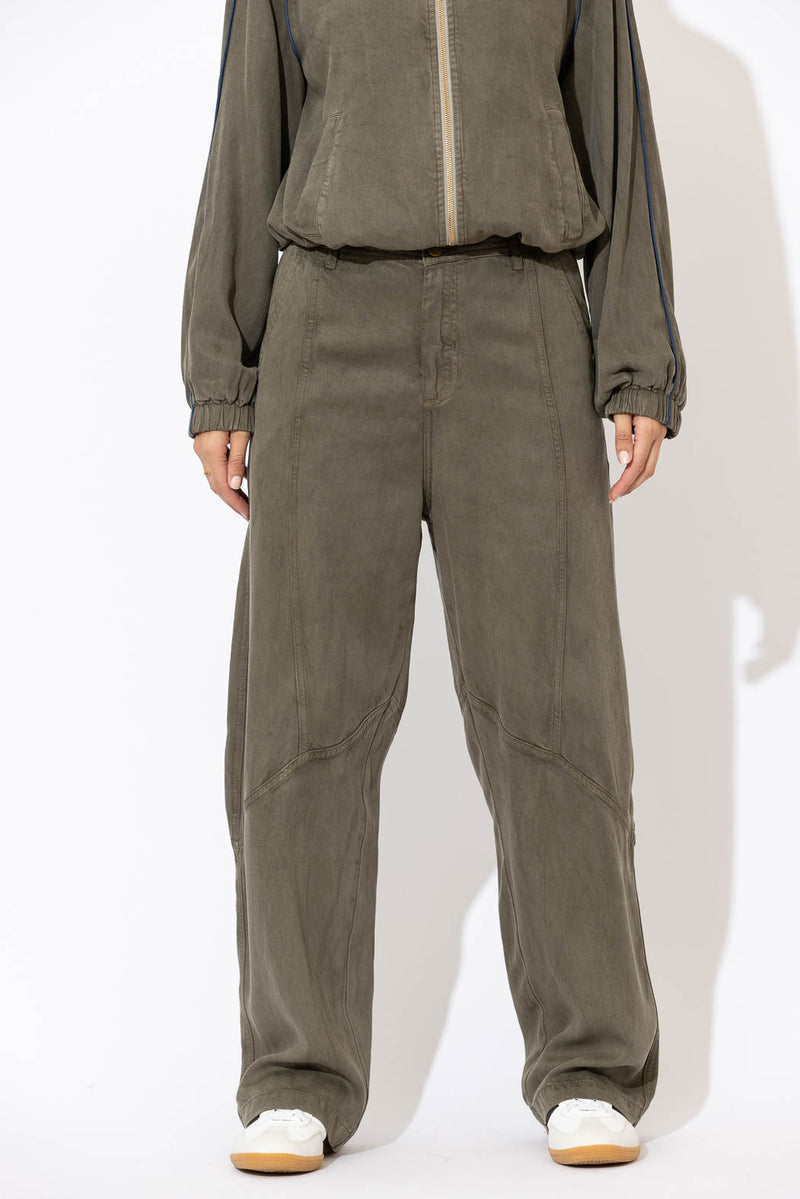 Khaki Denim Baggy Street Jean