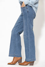 Mid Denim Pintuck Jean
