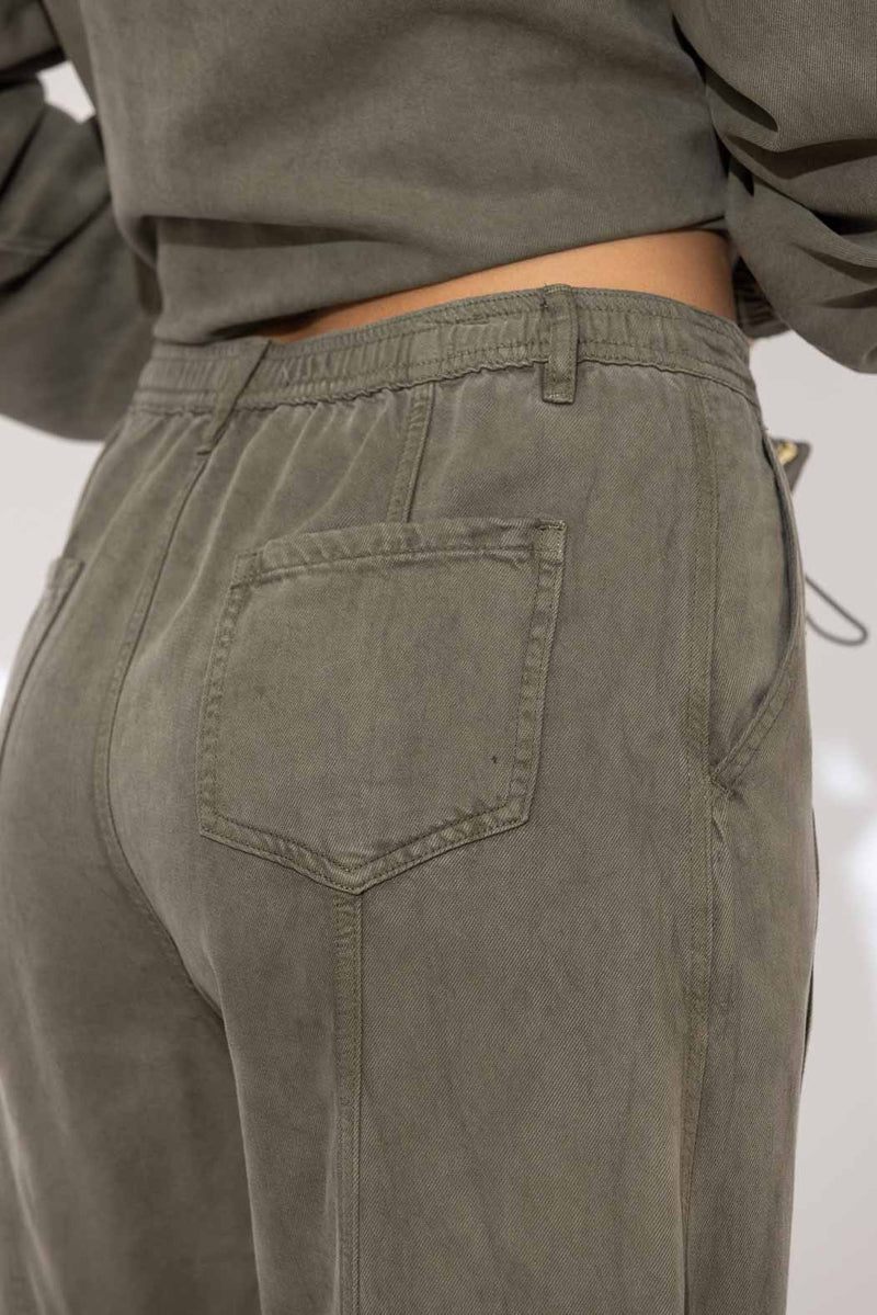 Khaki Denim Baggy Street Jean