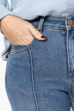 Mid Denim Pintuck Jean