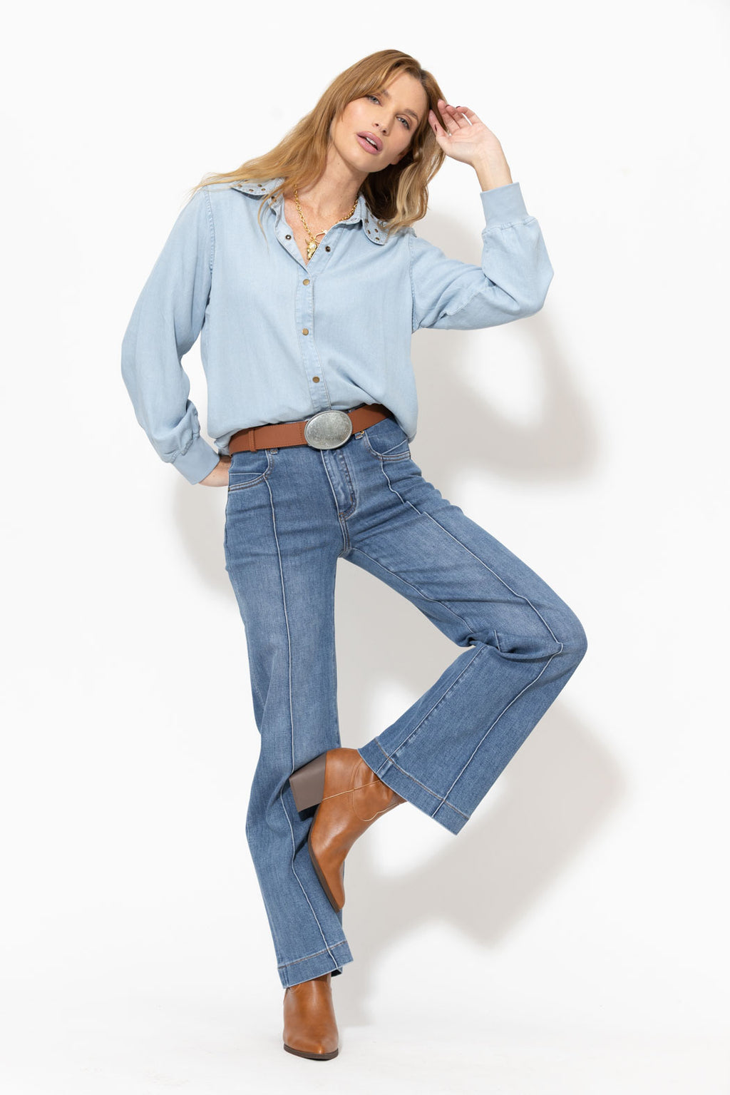 Tan Western Belt