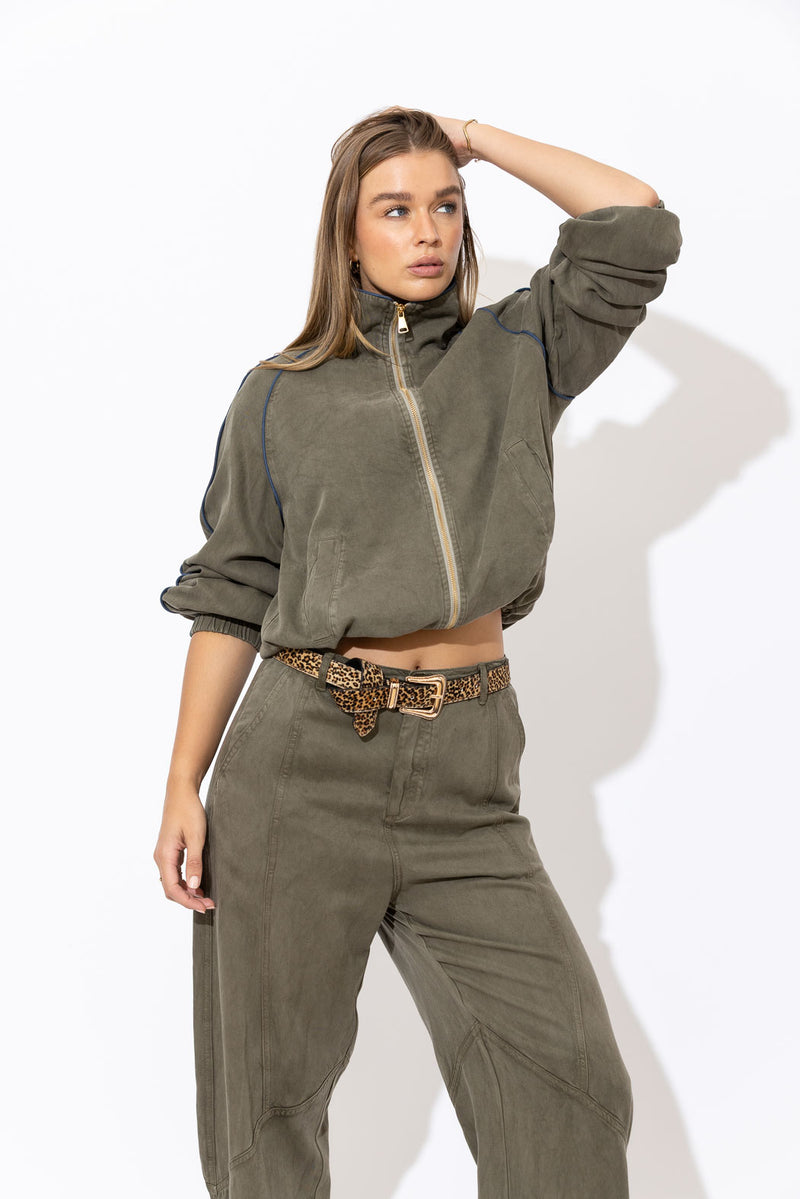 Khaki Denim Baggy Street Jean