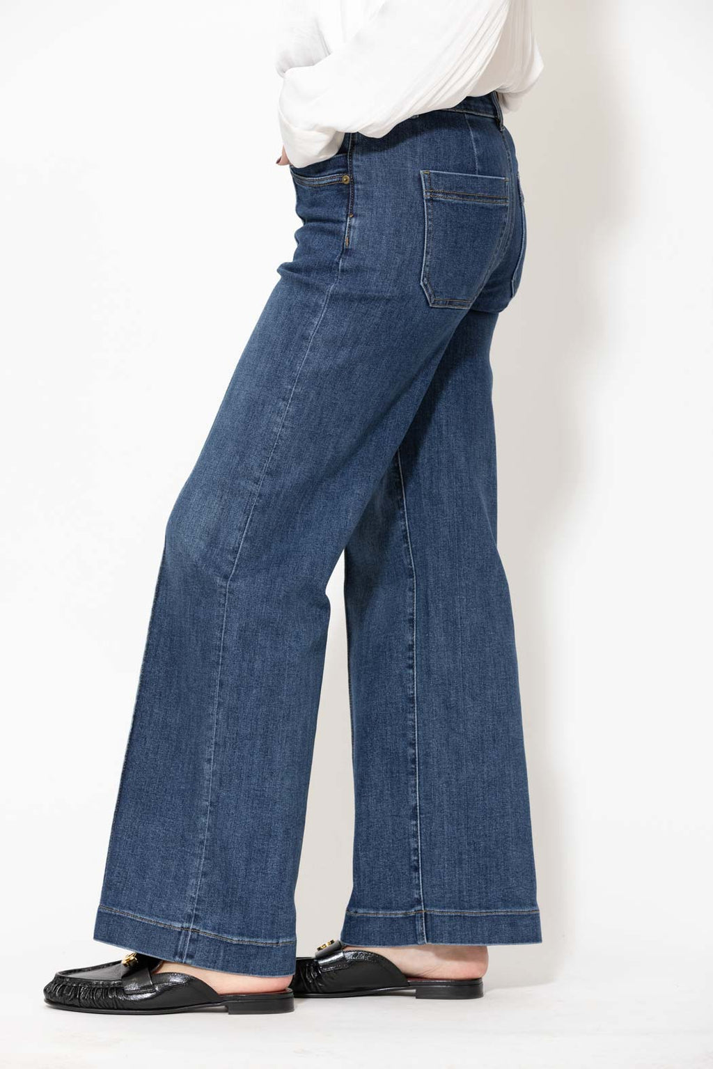 Dark Denim Pintuck Jean