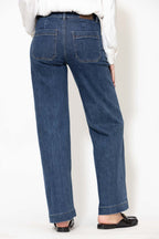 Dark Denim Pintuck Jean
