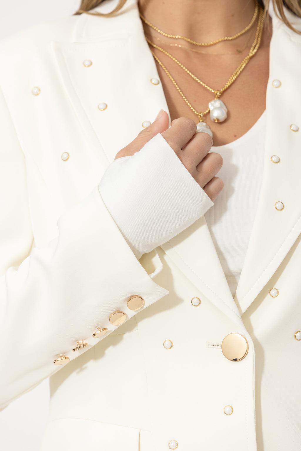 Ivory Euro Mia Pearl Jacket