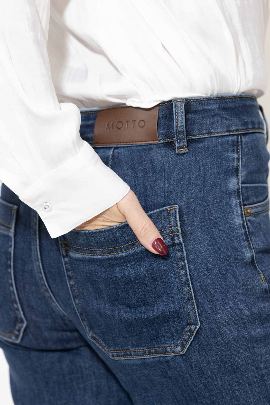 Dark Denim Pintuck Jean