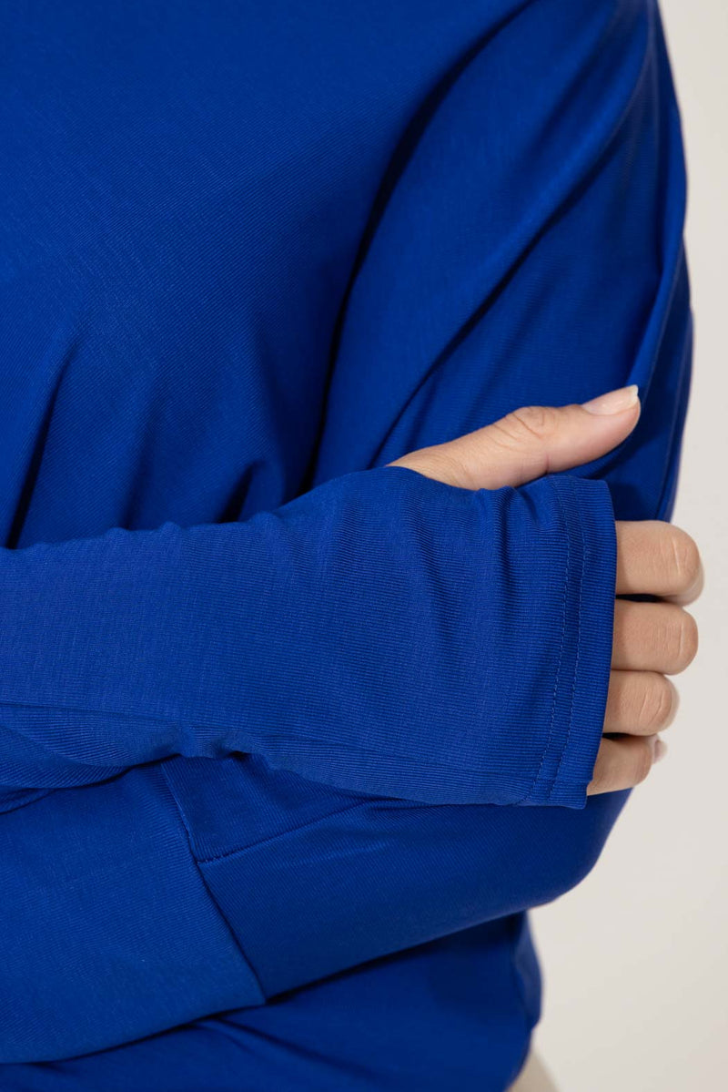 Cobalt Tencel Drape Top