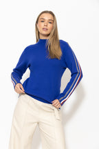 Cobalt Funnel Knit
