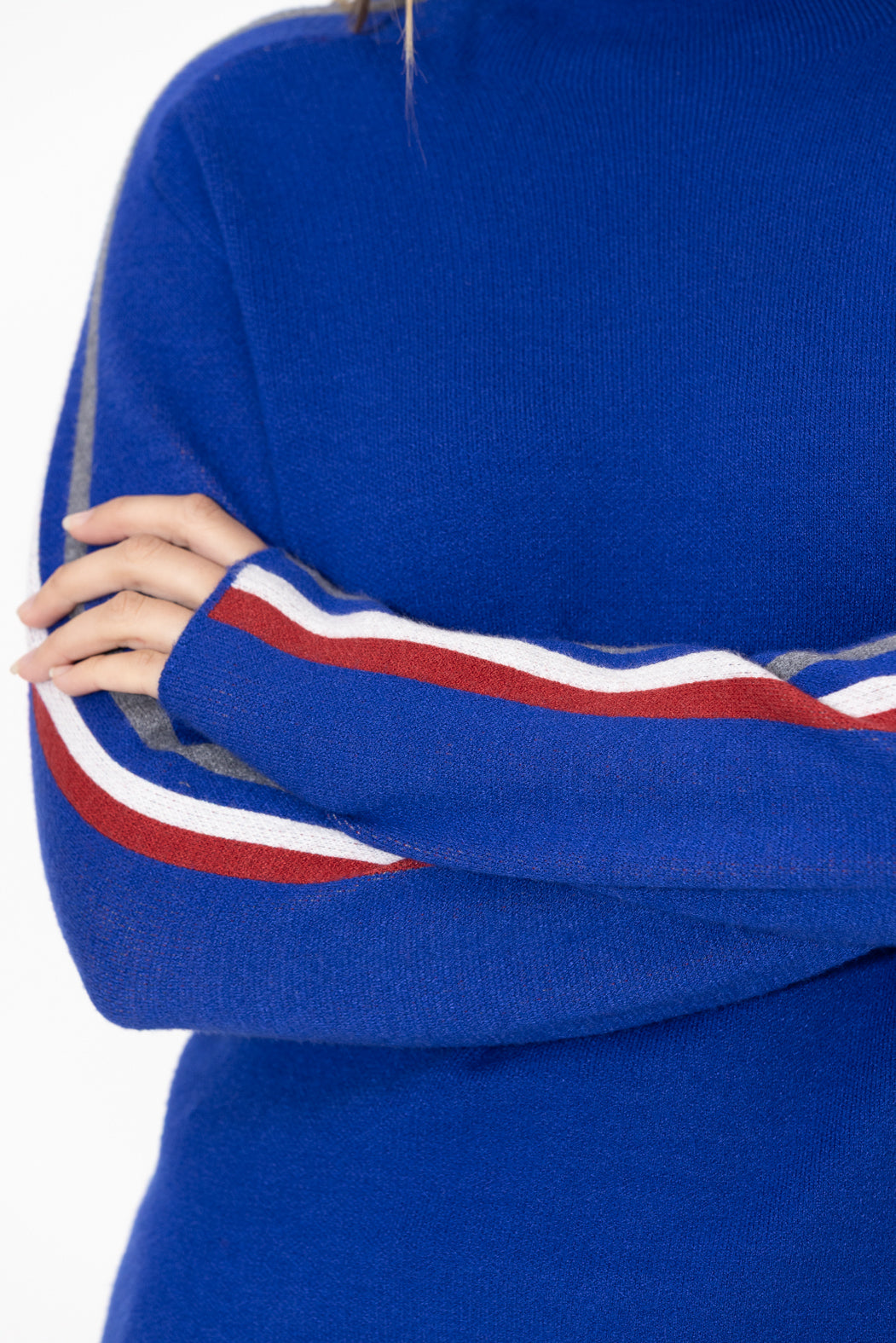 Cobalt Funnel Knit