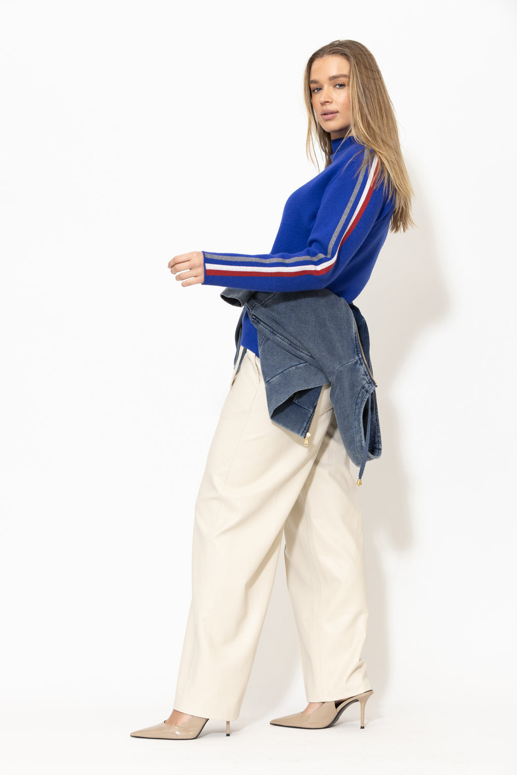 Cobalt Funnel Knit