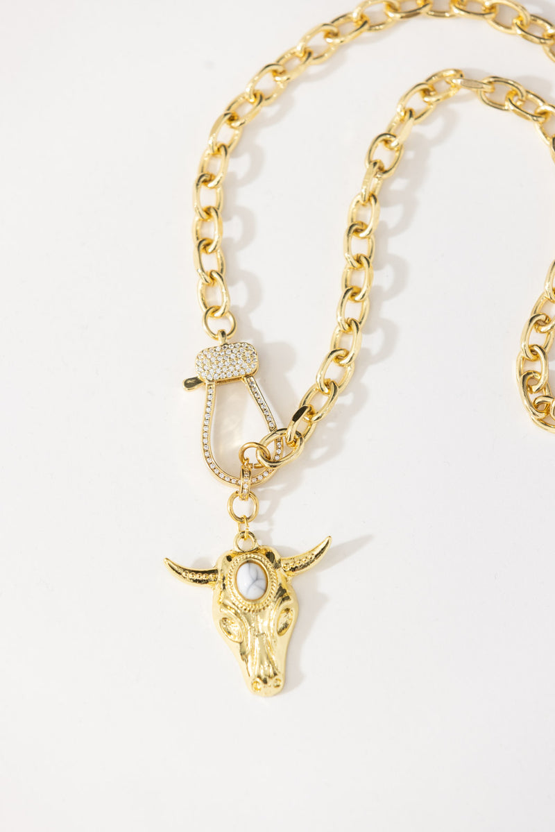 Gold Rodeo Diamonte Clip Necklace