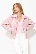 Pink Collins Jacket