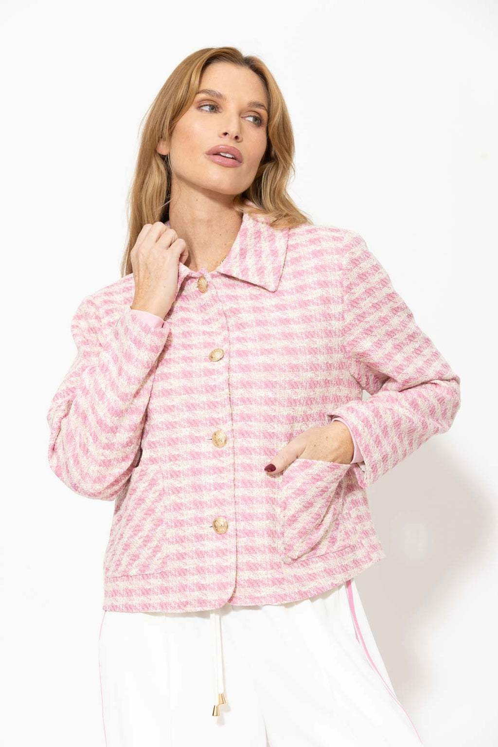Pink Collins Jacket
