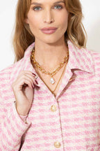 Pink Collins Jacket