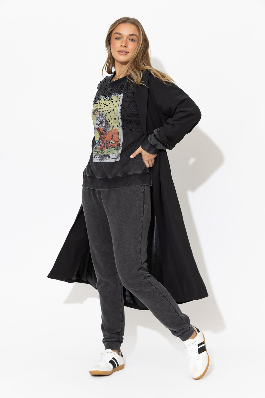 Charcoal Washed Cotton Lounge Pant