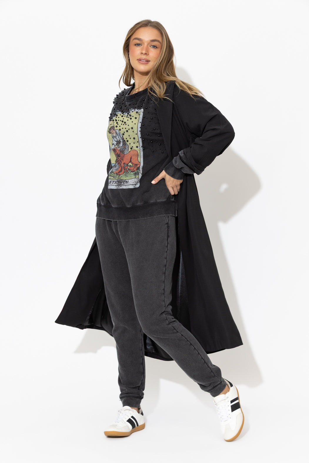 Charcoal Washed Cotton Lounge Pant